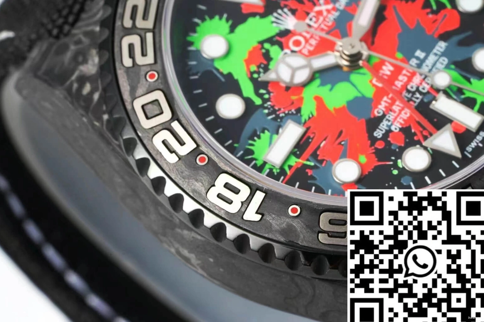 Dial Fiber Rolex Strap Color Fabric GMT-MASTER Black II Carbon Diw 0312